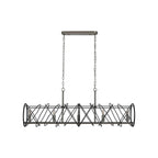 Regent Neuilly 5 Light 1200mm Linear Pendant Light - Graphite / Satin Nickel