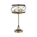 Regent Neuilly 3 Light Table Lamp 630mm High - Black / Satin Gold