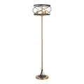 Regent Neuilly 3 Light 1570mm Floor Lamp - Black / Satin Gold