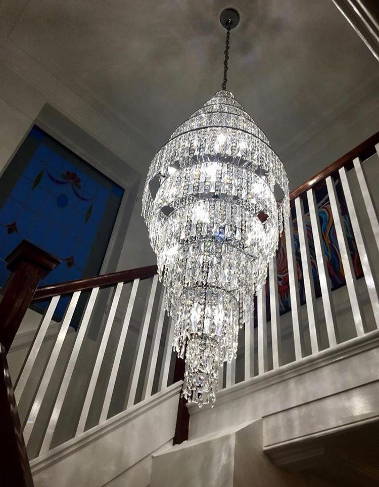 Impex New York 24 Light Crystal Chandelier in Polished Chrome