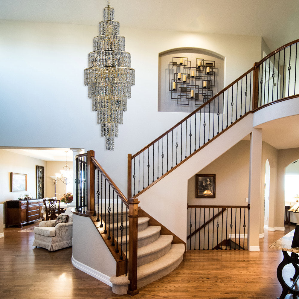 Impex New York 24 Light Crystal Chandelier in Gold