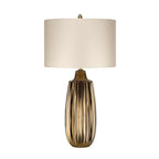 Elstead Newham Large Table Lamp in Bronze Ceramic with Pearl Shade