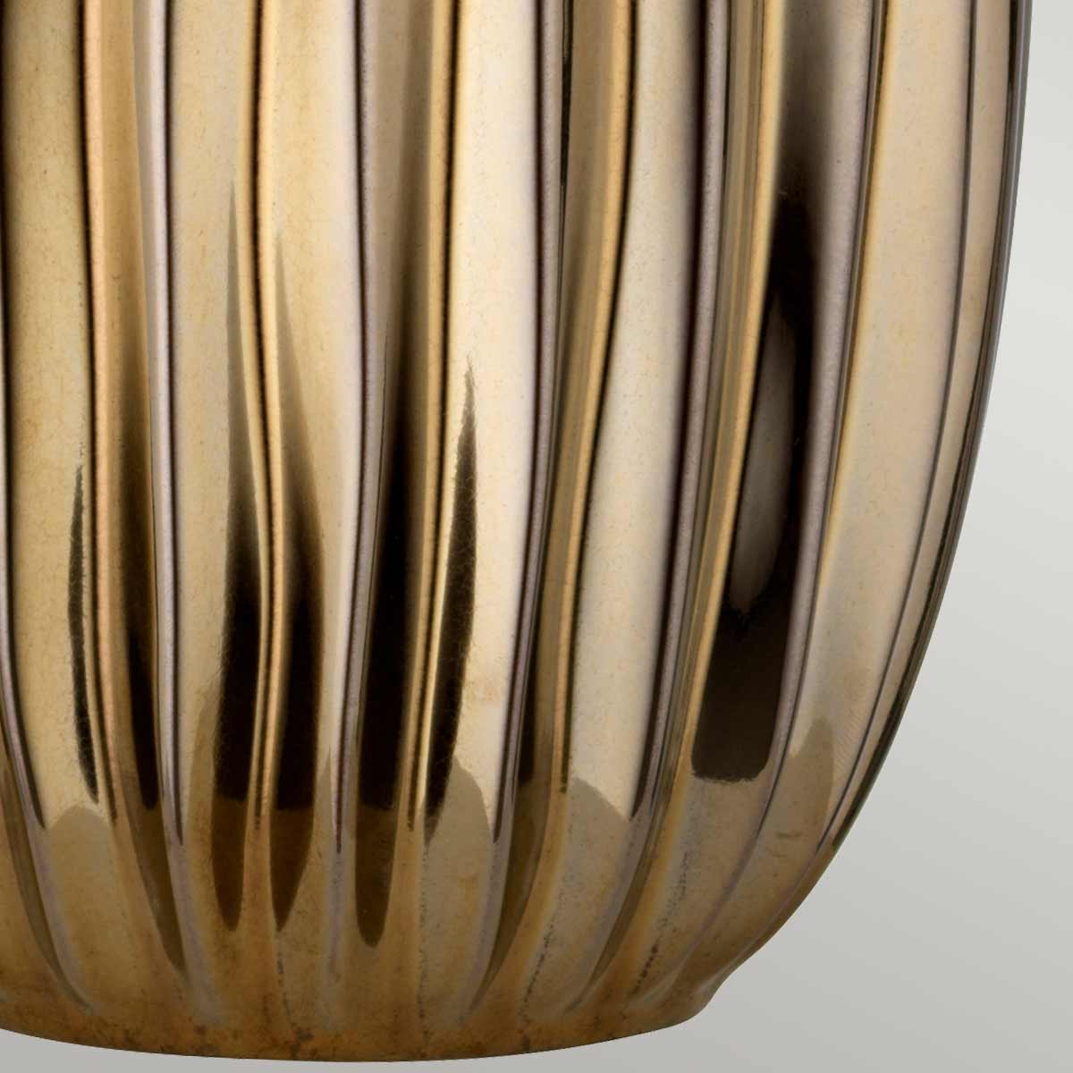 Elstead Newham Large Table Lamp in Bronze Ceramic with Pearl Shade