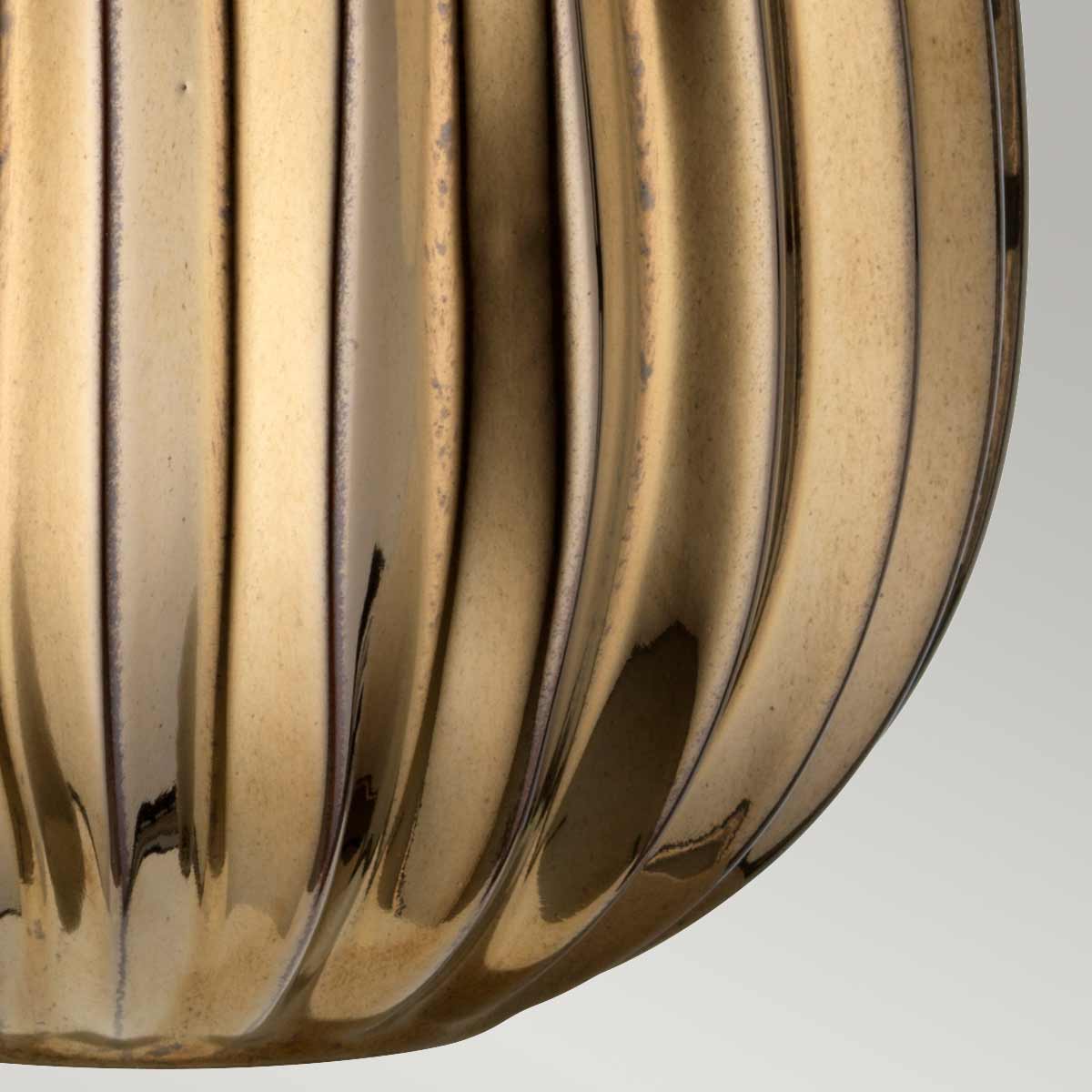 Elstead Newham Small Table Lamp in Bronze Ceramic with Pearl Shade