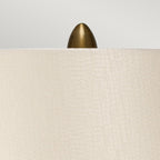 Elstead Newham Small Table Lamp in Bronze Ceramic with Pearl Shade