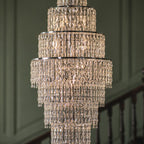 Impex New York 24 Light Crystal Chandelier in Polished Chrome