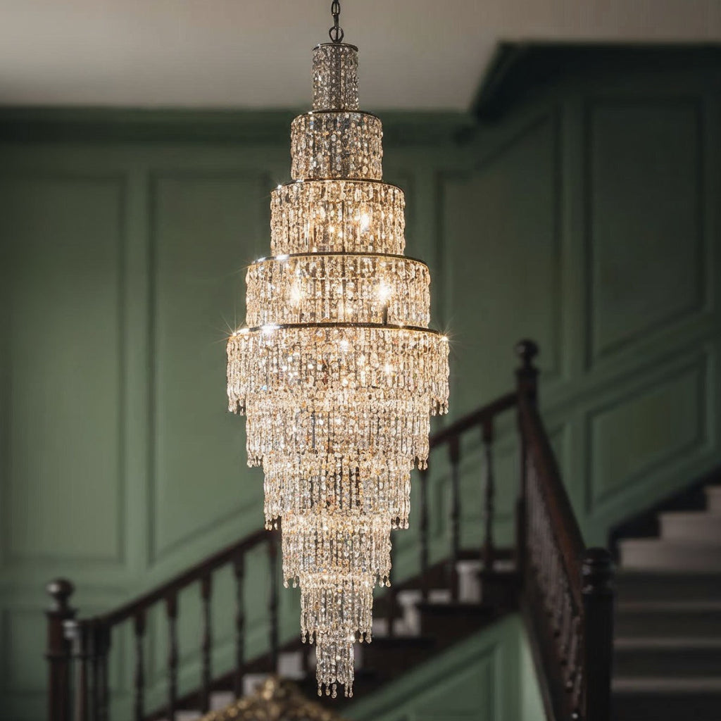 Impex New York 24 Light Crystal Chandelier in Polished Chrome