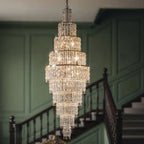 Impex New York 24 Light Crystal Chandelier in Polished Chrome