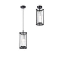 Regent Nimes IP 150mm Pendant/Semi Flush Light - Satin Black
