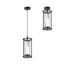 Regent Nimes IP 150mm Pendant/Semi Flush Light - Satin Black