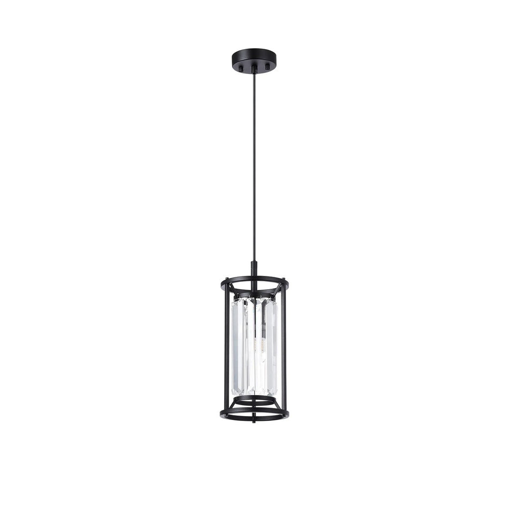 Regent Nimes IP 150mm Pendant/Semi Flush Light - Satin Black