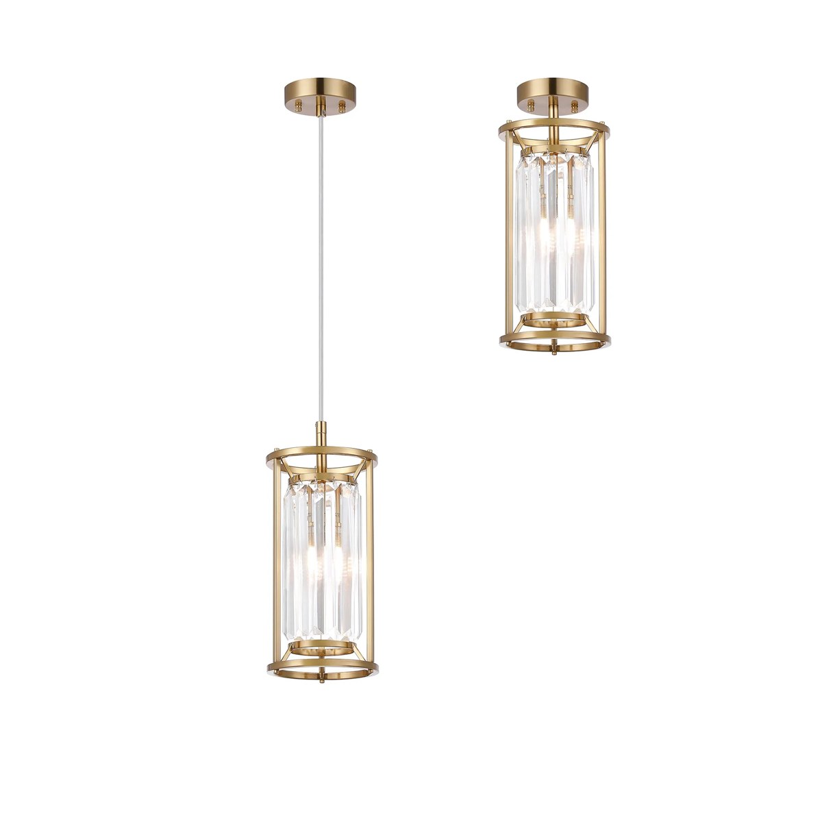 Regent Nimes IP 150mm Pendant/Semi Flush Light - Gold