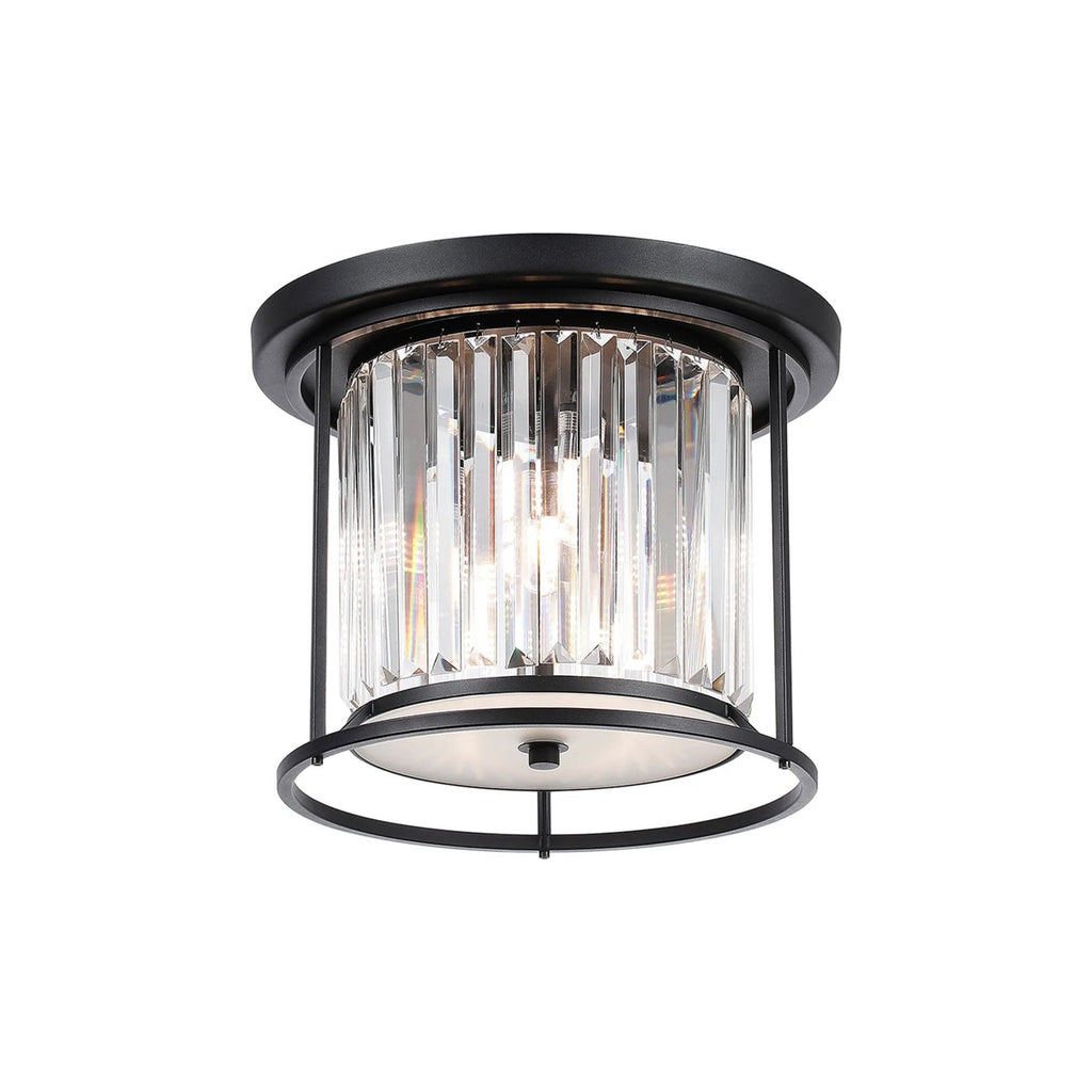 Regent Nimes IP 3 Light Ceiling Light 360mm Diameter - Satin Black