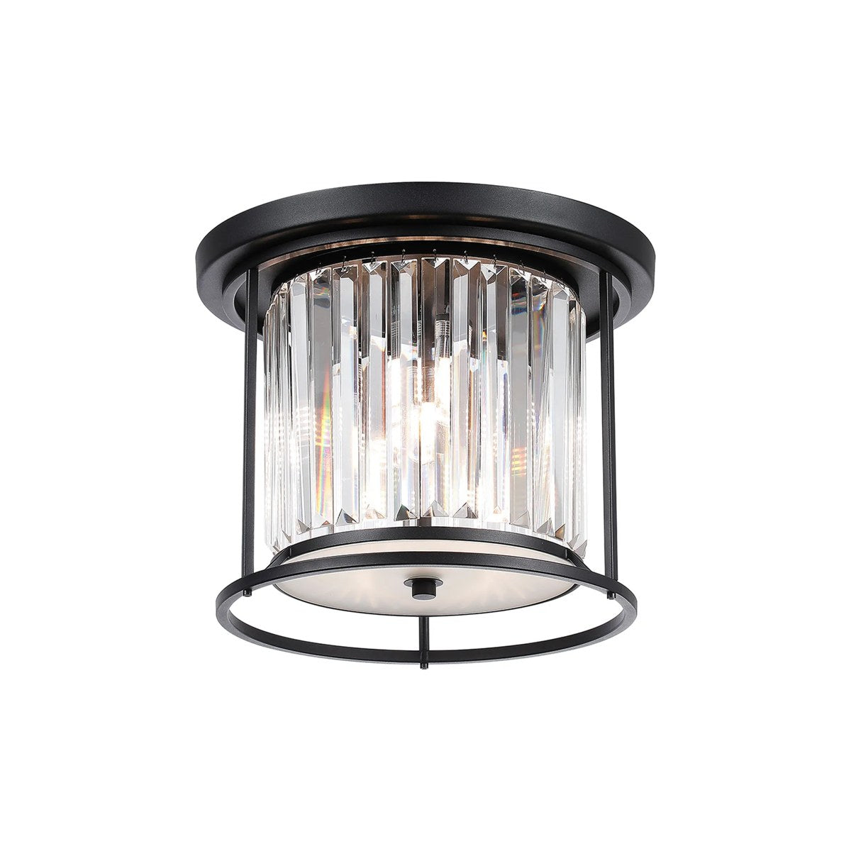 Regent Nimes IP 3 Light Ceiling Light 360mm Diameter - Satin Black