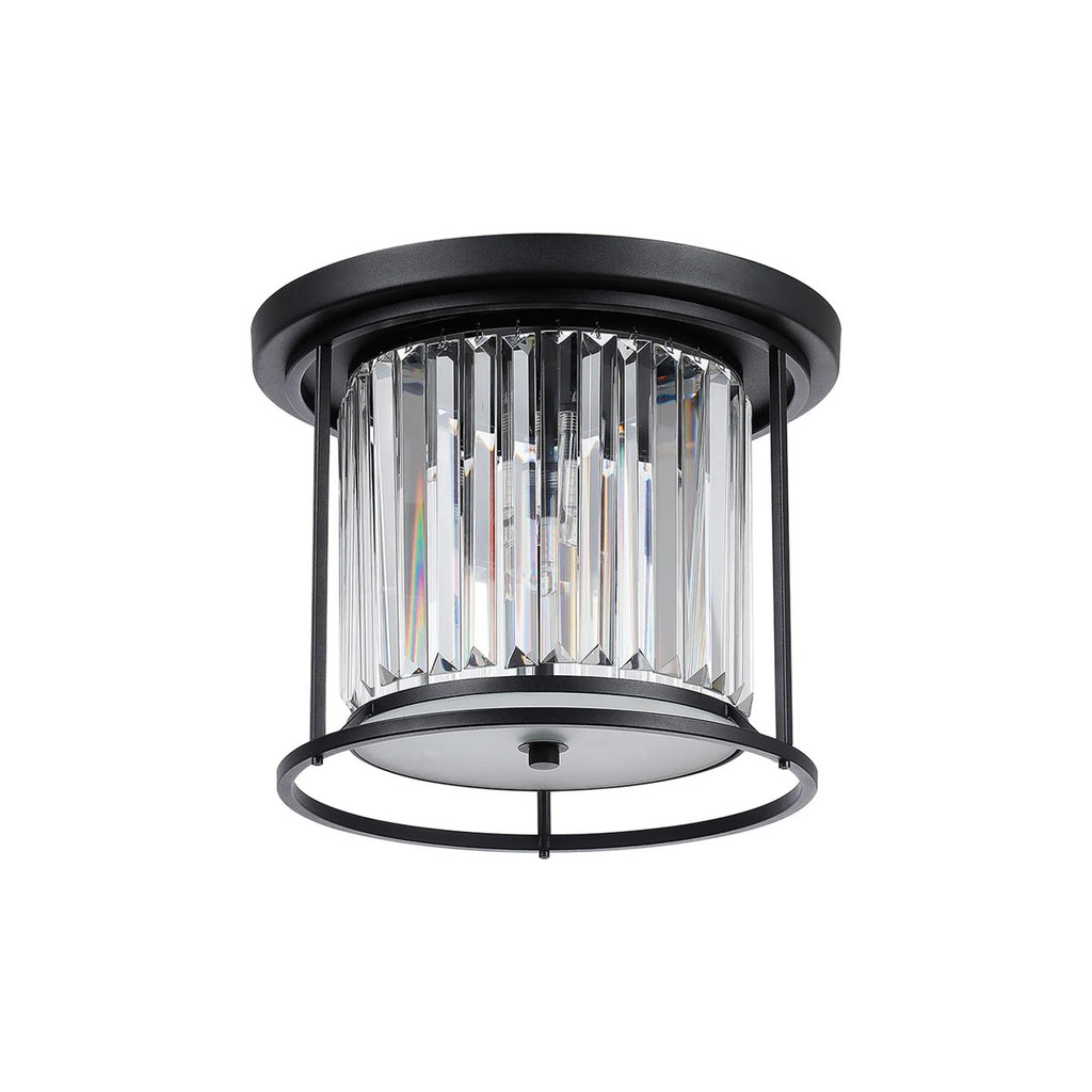 Regent Nimes IP 3 Light Ceiling Light 360mm Diameter - Satin Black