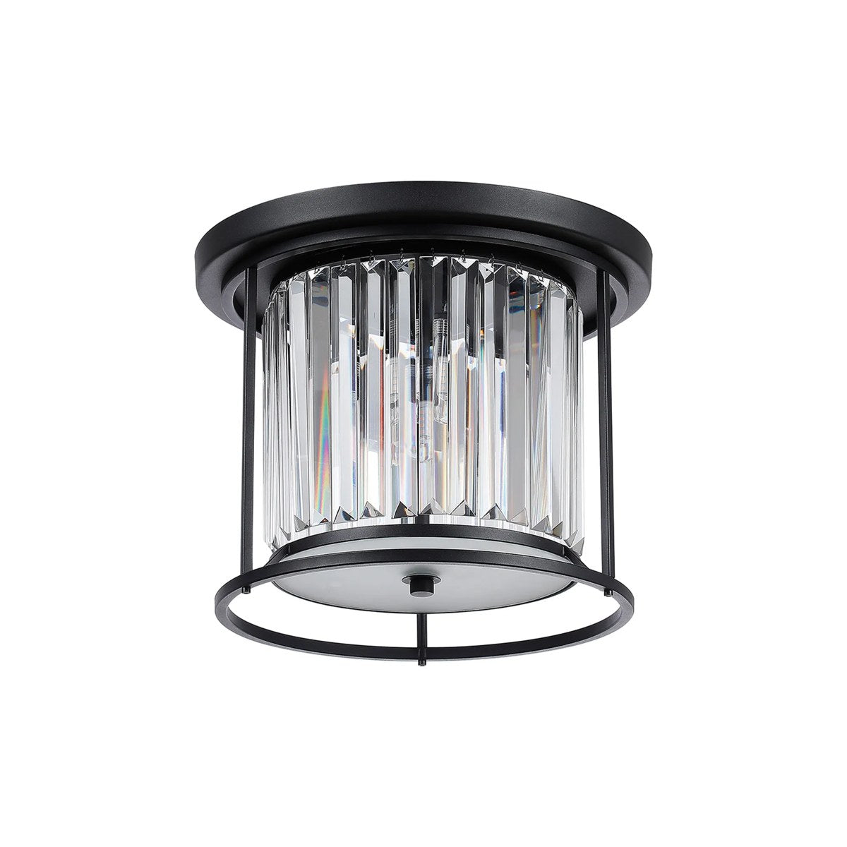 Regent Nimes IP 3 Light Ceiling Light 360mm Diameter - Satin Black