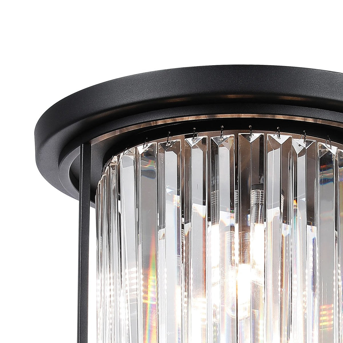 Regent Nimes IP 3 Light Ceiling Light 360mm Diameter - Satin Black
