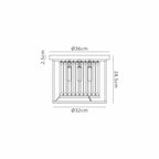 Regent Nimes IP 3 Light Ceiling Light 360mm Diameter - dimensions