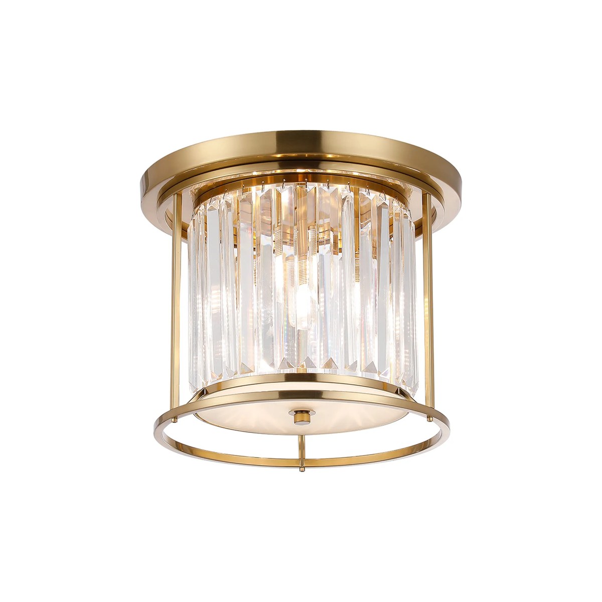 Regent Nimes IP 3 Light Ceiling Light 360mm Diameter - Gold