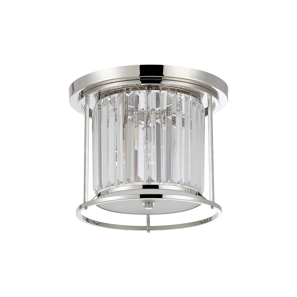 Regent Nimes IP 3 Light Ceiling Light 360mm Diameter - Polished Nickel