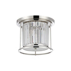Regent Nimes IP 3 Light Ceiling Light 360mm Diameter - Polished Nickel