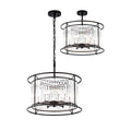 Regent Nimes IP 6 Light 500mm Convertible Pendant Light - Satin Black