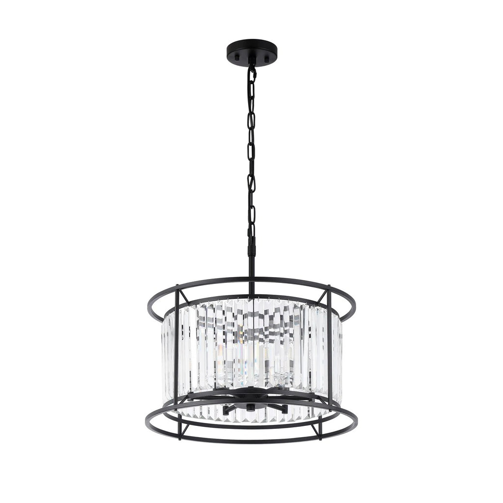 Regent Nimes IP 6 Light 500mm Convertible Pendant Light - Satin Black