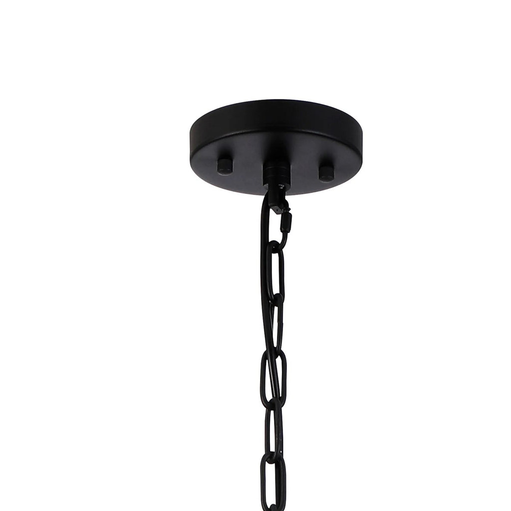 Regent Nimes IP 8 Light 650mm Pendant or Semi Ceiling Light - Satin Black