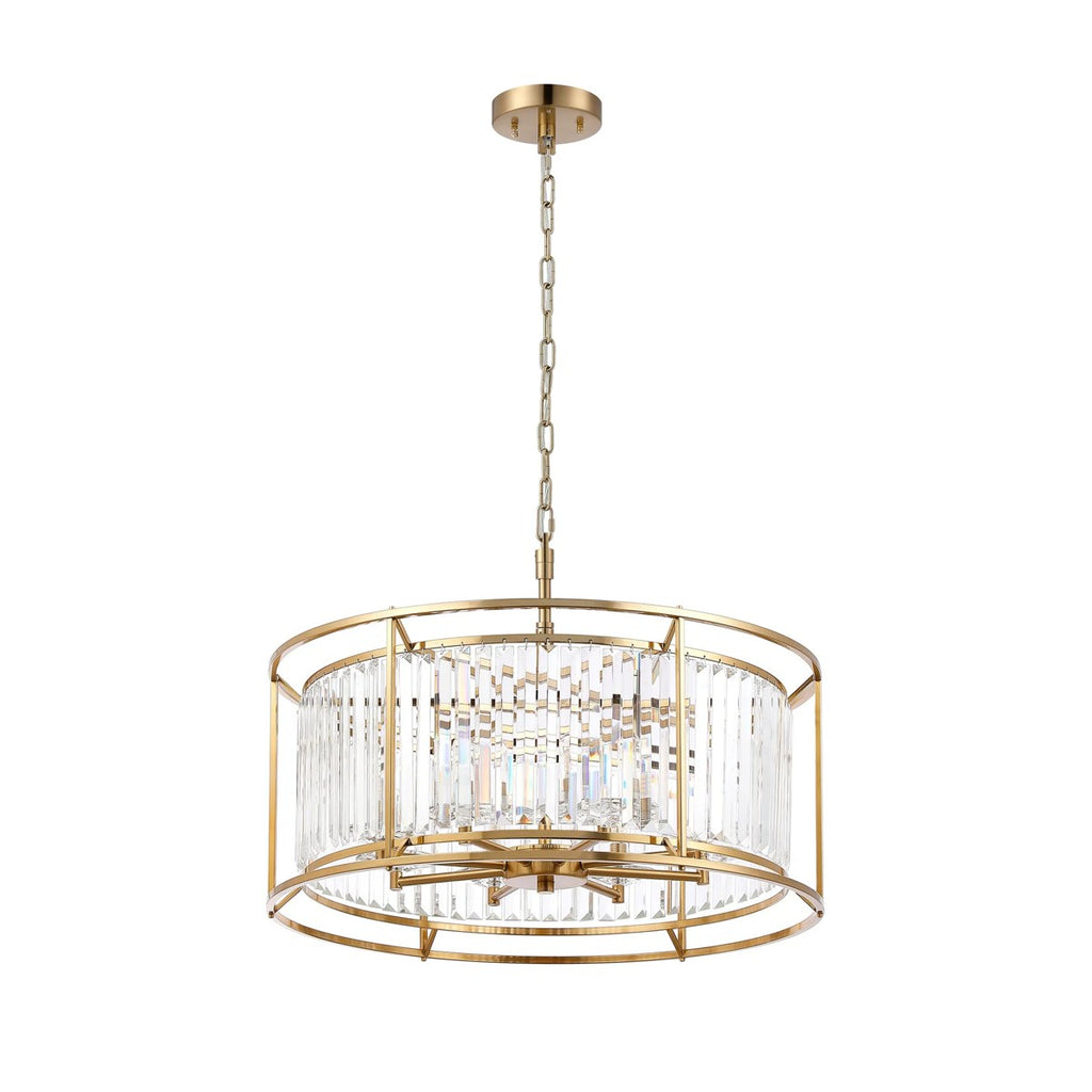 Regent Nimes IP 8 Light 650mm Pendant or Semi Ceiling Light - Gold