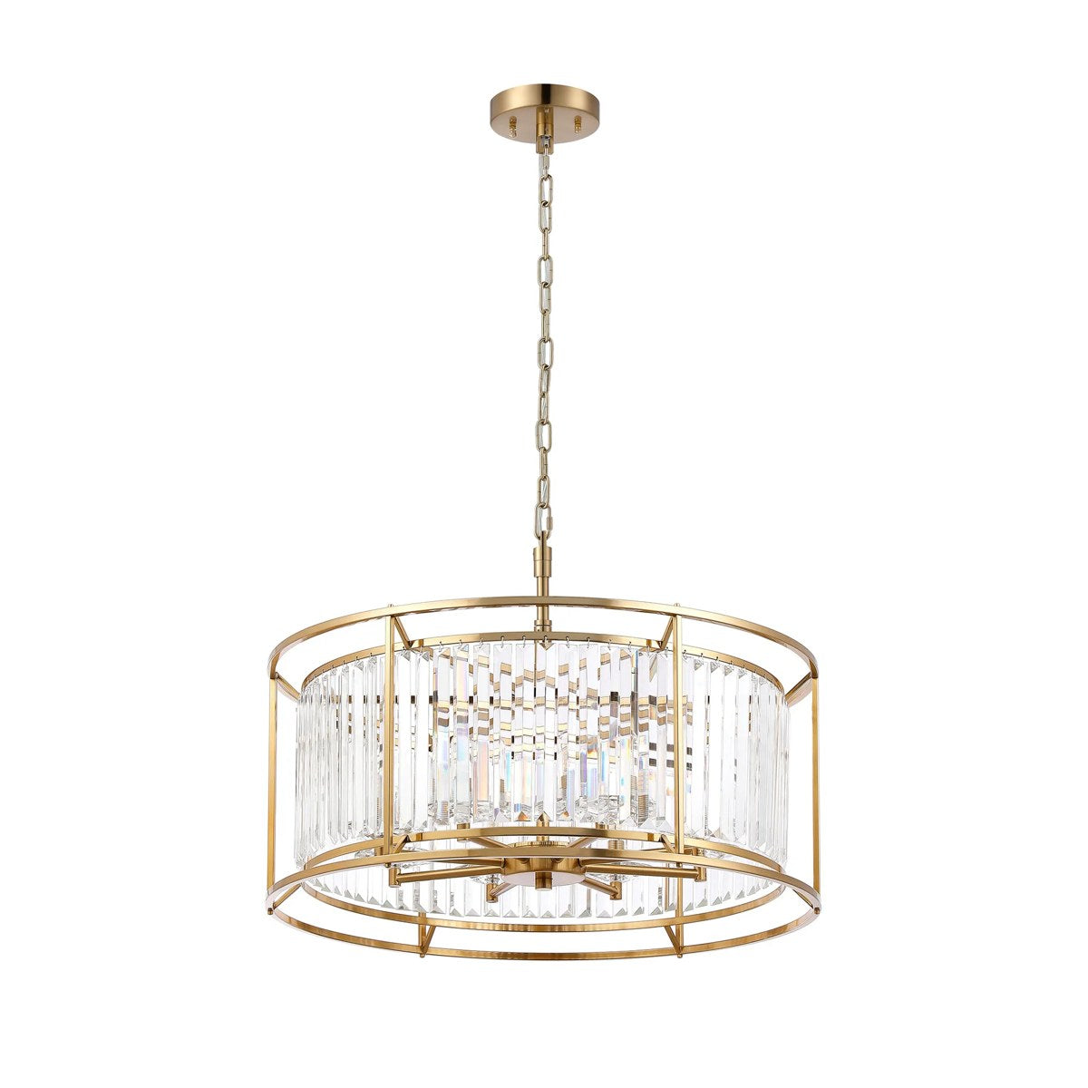 Regent Nimes IP 8 Light 650mm Pendant or Semi Ceiling Light - Gold