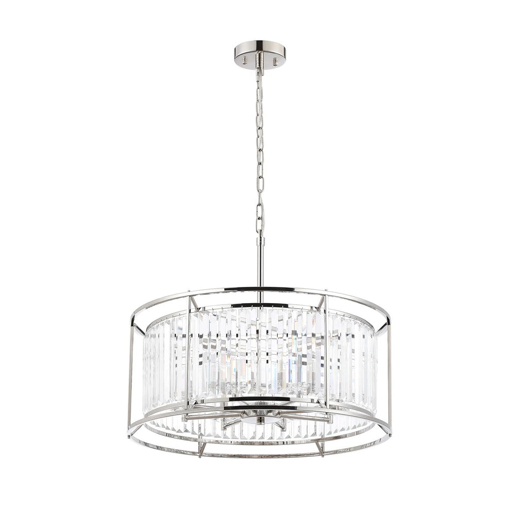 Regent Nimes IP 8 Light 650mm Pendant or Semi Ceiling Light - Polished Nickel