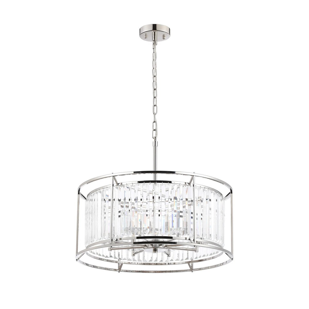 Regent Nimes IP 8 Light 650mm Pendant or Semi Ceiling Light - Polished Nickel