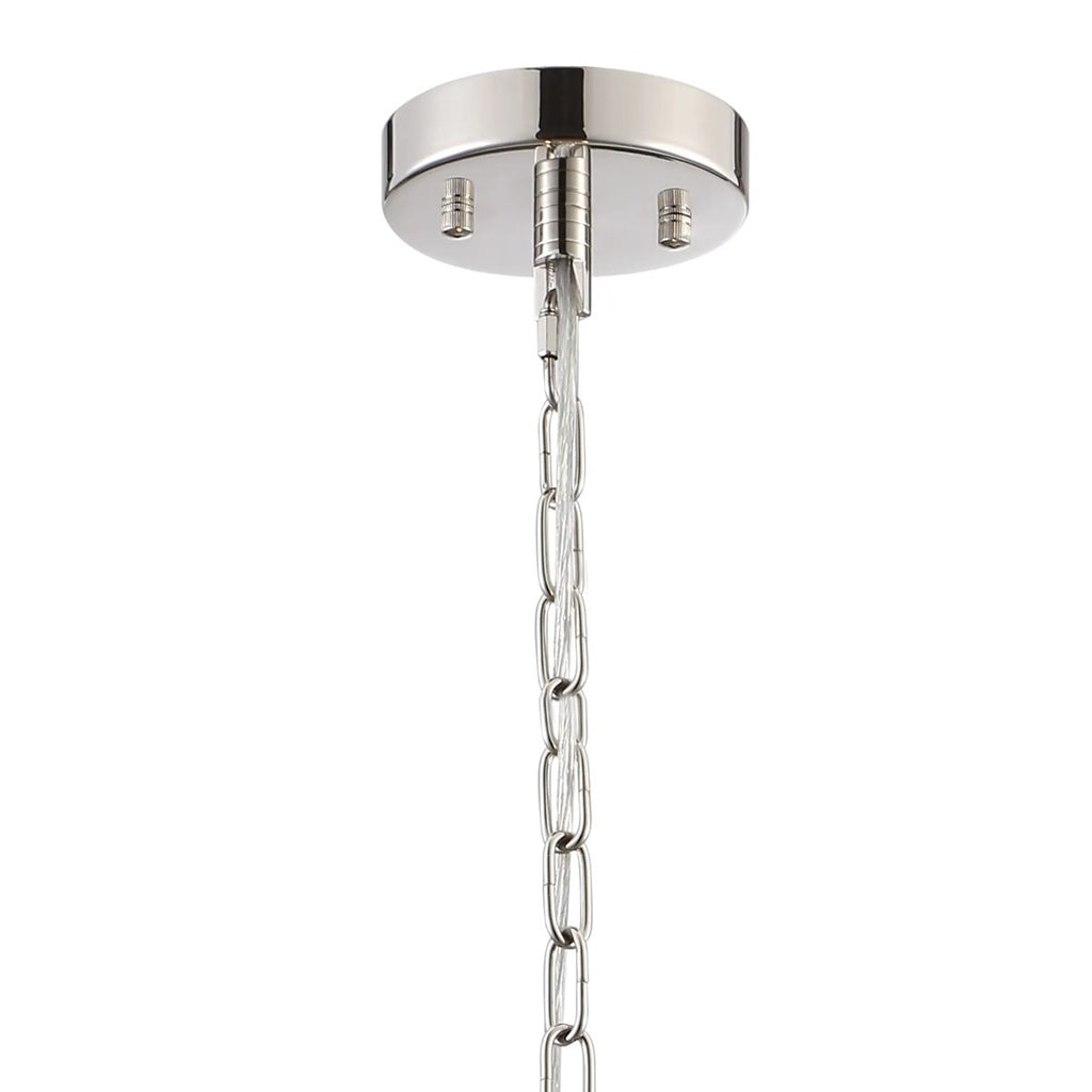 Regent Nimes IP 8 Light 650mm Pendant or Semi Ceiling Light - Polished Nickel