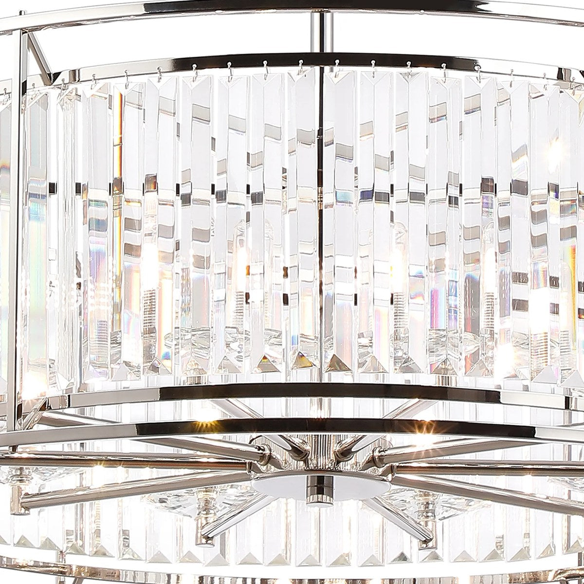 Regent Nimes IP 10 Light 800mm Convertible Pendant/Semi Ceiling - Polished Nickel