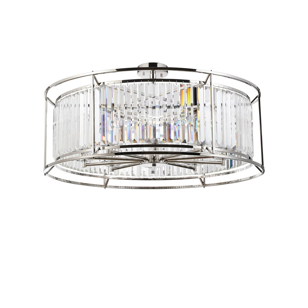 Regent Nimes IP 10 Light 800mm Convertible Pendant/Semi Ceiling - Polished Nickel