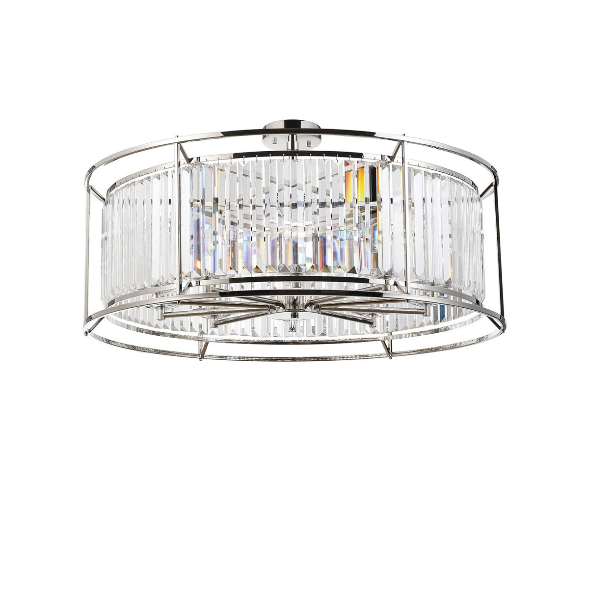Regent Nimes IP 10 Light 800mm Convertible Pendant/Semi Ceiling - Polished Nickel