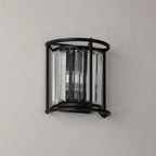 Regent Nimes IP 2 Light 230mm Crystal Wall Lamp - Satin Black