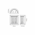 Regent Nimes IP 2 Light 230mm Crystal Wall Lamp - dimensions