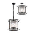 Regent Nimes IP 3 Light 360mm Pendant / Semi Ceiling Light - Satin Black