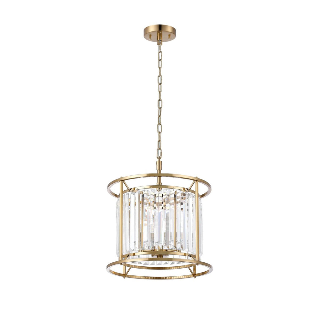 Regent Nimes IP 3 Light 360mm Pendant / Semi Ceiling Light - Gold