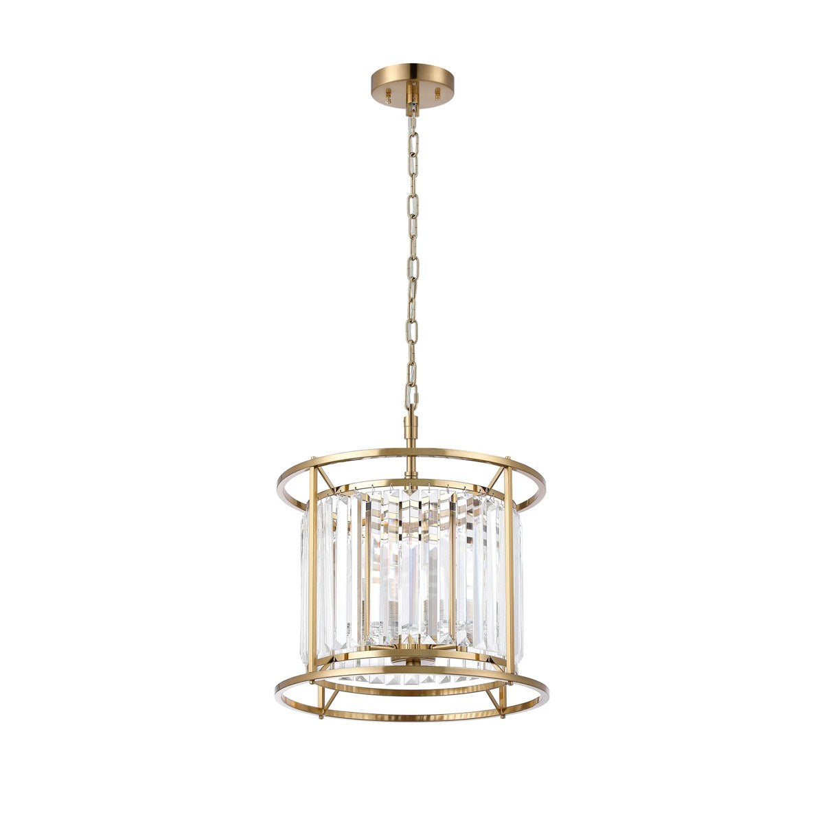 Regent Nimes IP 3 Light 360mm Pendant / Semi Ceiling Light - Gold