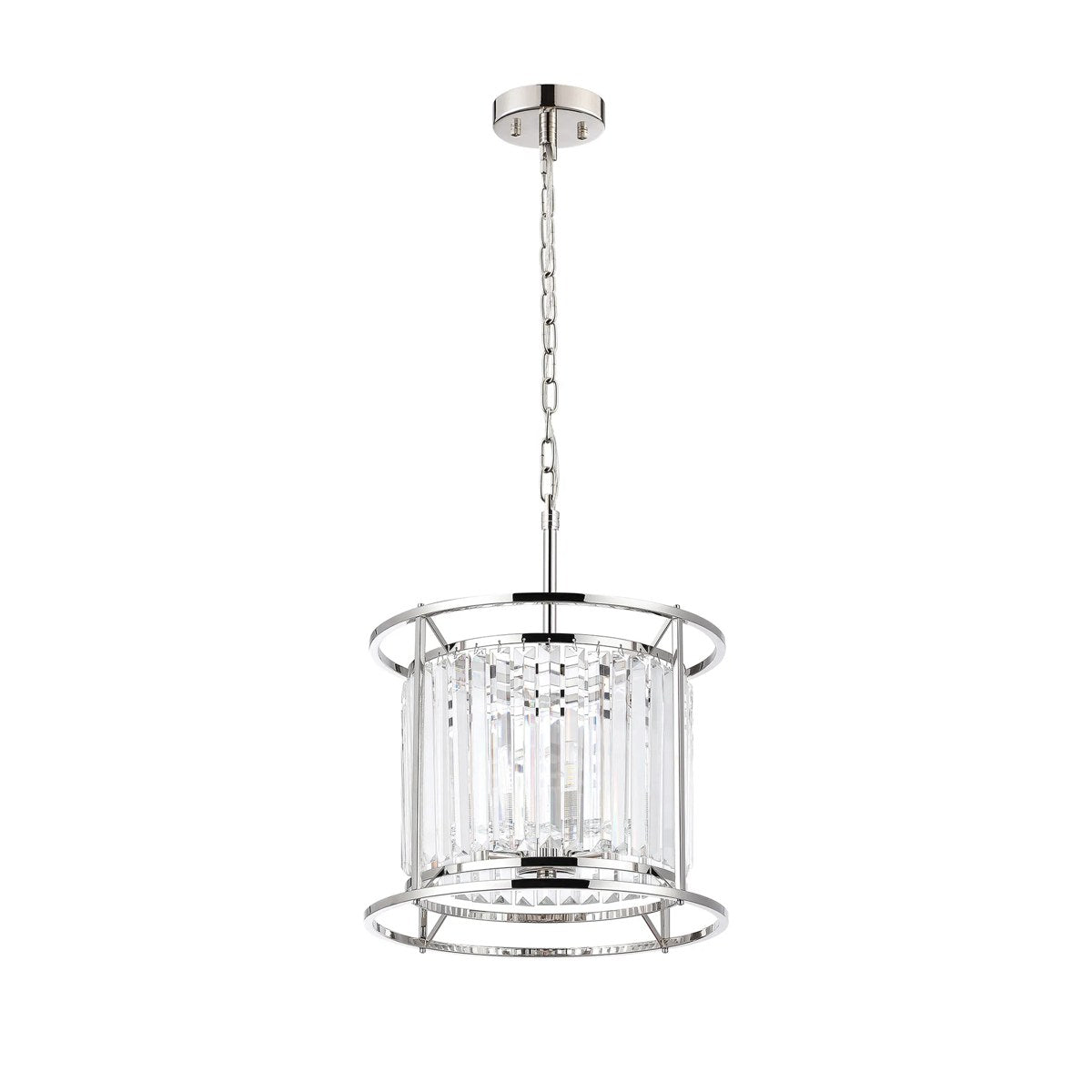Regent Nimes IP 3 Light 360mm Pendant / Semi Ceiling Light - Polished Nickel