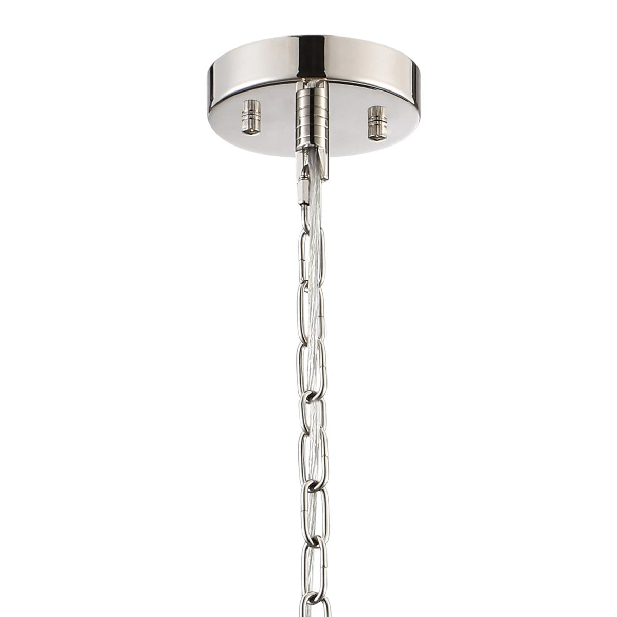 Regent Nimes IP 3 Light 360mm Pendant / Semi Ceiling Light - Polished Nickel