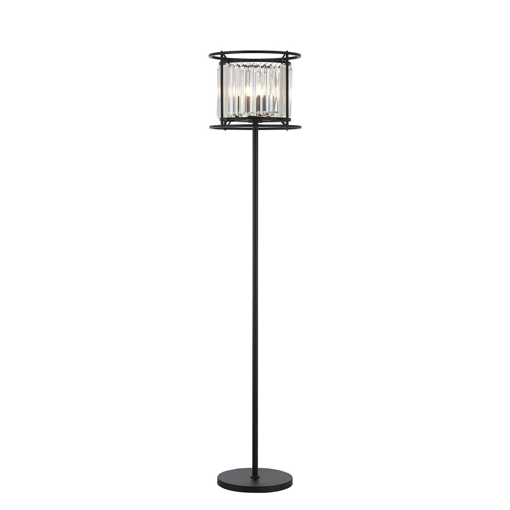Regent Nimes 3 Light 1700mm Floor Lamp - Satin Black