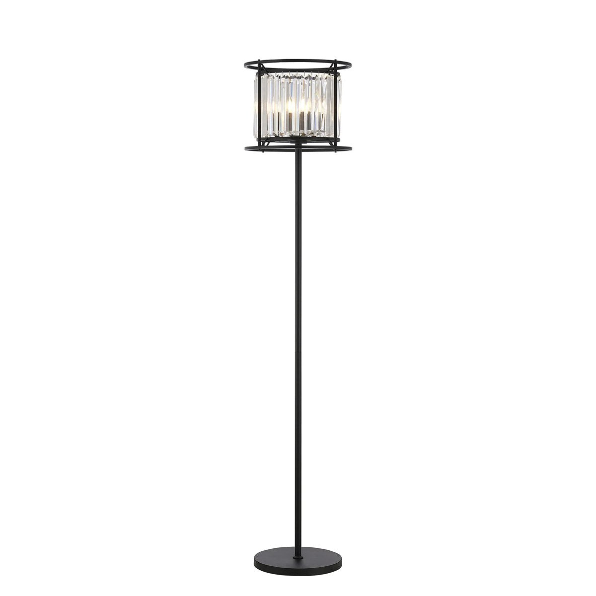 Regent Nimes 3 Light 1700mm Floor Lamp - Satin Black