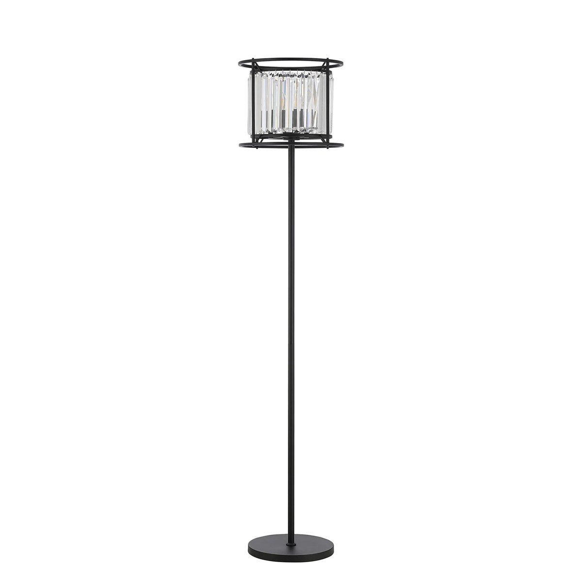 Regent Nimes 3 Light 1700mm Floor Lamp - Satin Black