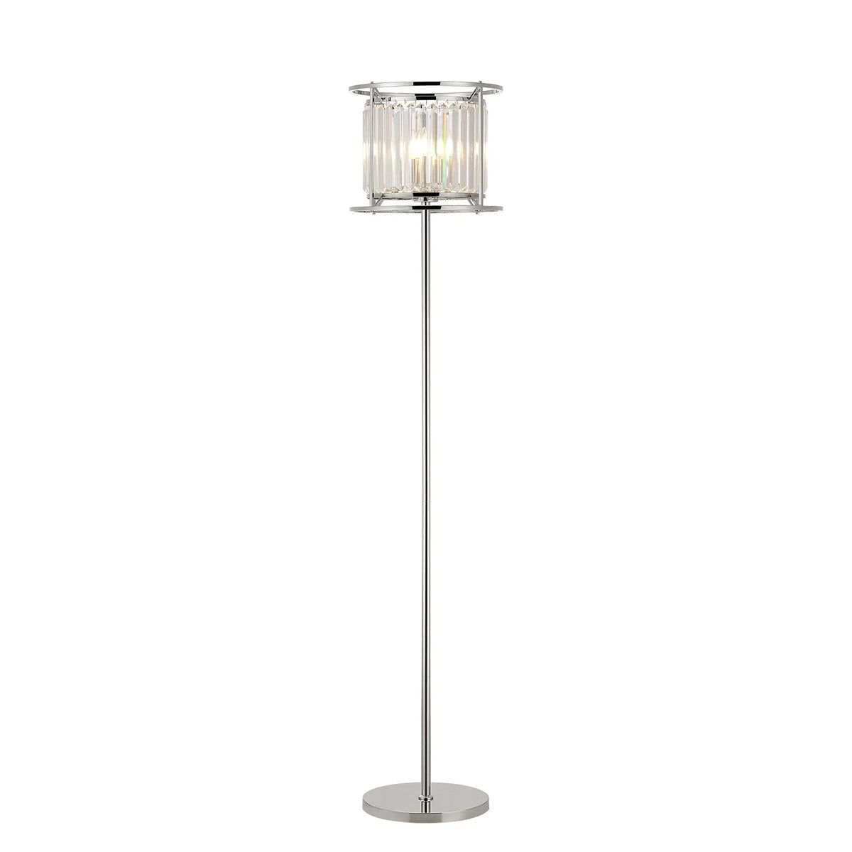 Regent Nimes 3 Light 1700mm Floor Lamp - Polished Nickel