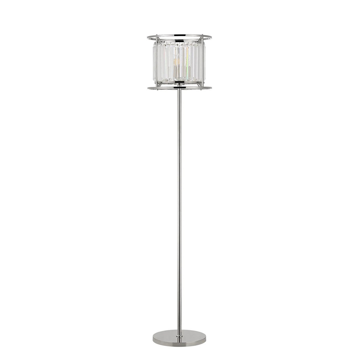 Regent Nimes 3 Light 1700mm Floor Lamp - Polished Nickel