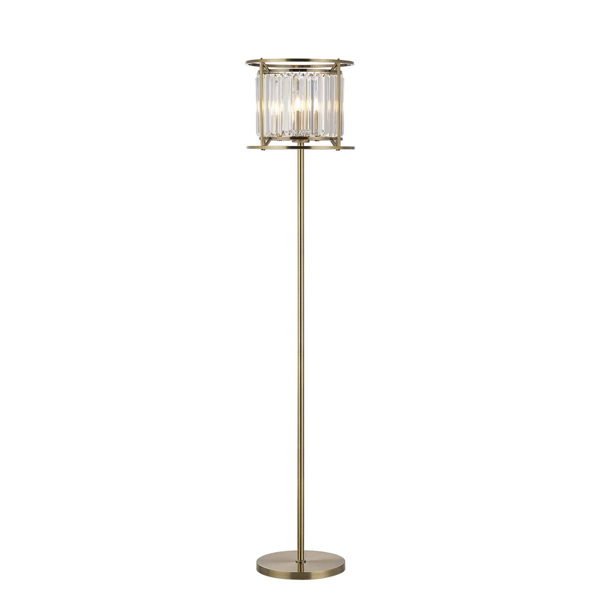 Regent Nimes 3 Light 1700mm Floor Lamp - Antique Brass