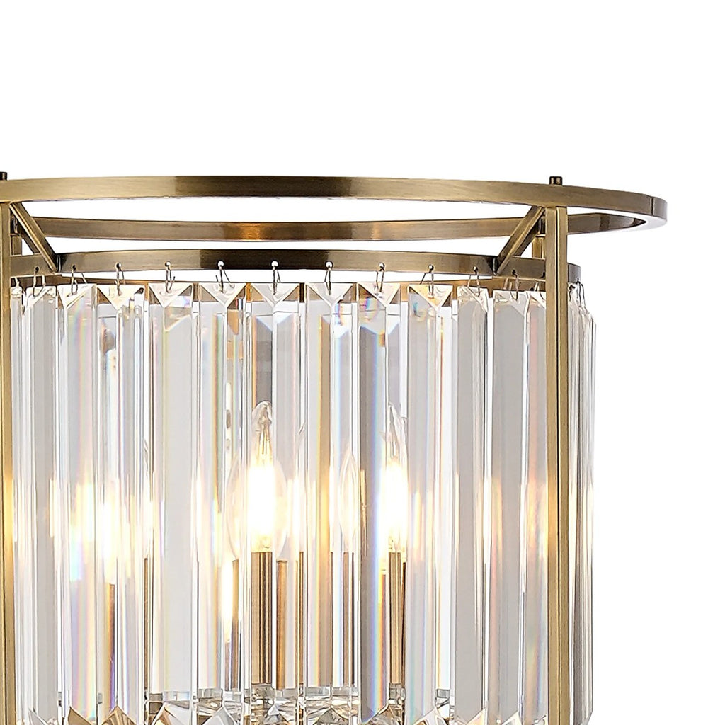 Regent Nimes 3 Light 1700mm Floor Lamp - Antique Brass